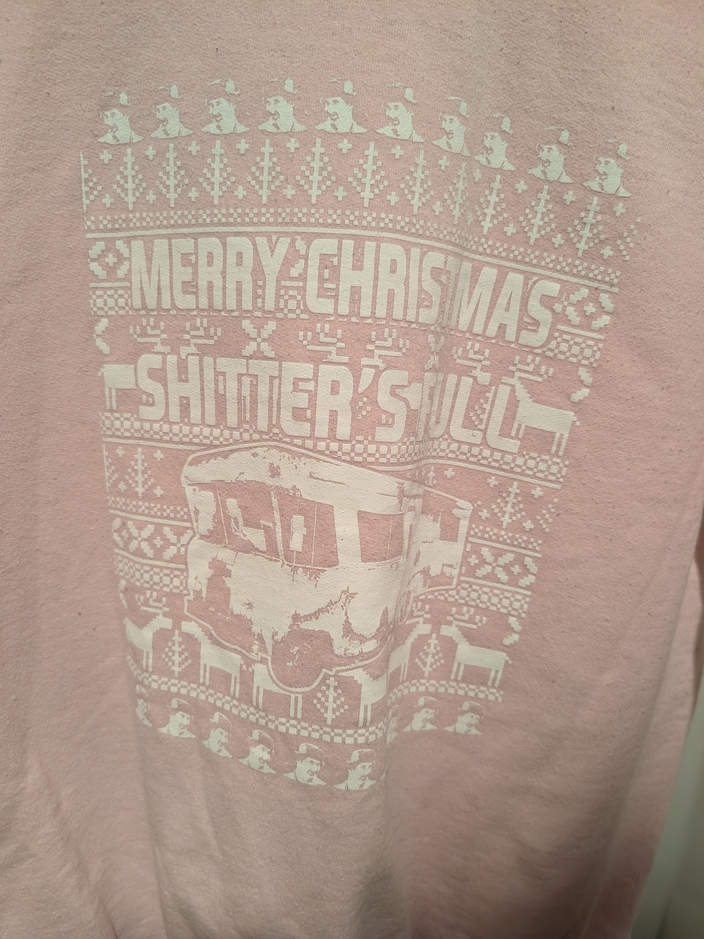 Merry Christmas Shitter's Full Pink Holiday Tee